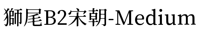 獅尾B2宋朝-Medium Font Image