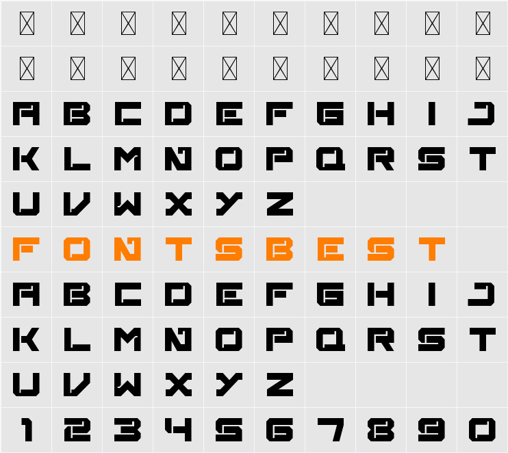 Broxy Character Map