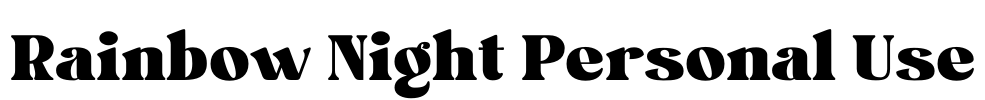 Rainbow Night Personal Use Font Image