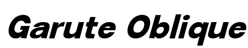 Garute Oblique Font Image