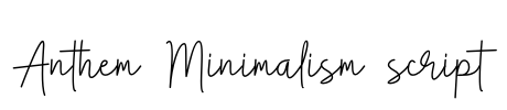 Anthem Minimalism script Font Image