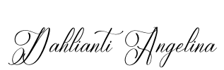 Dahlianti Angelina Font Image