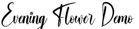 Evening Flower Demo Font Image