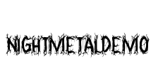 NightMetalDemo Font Image