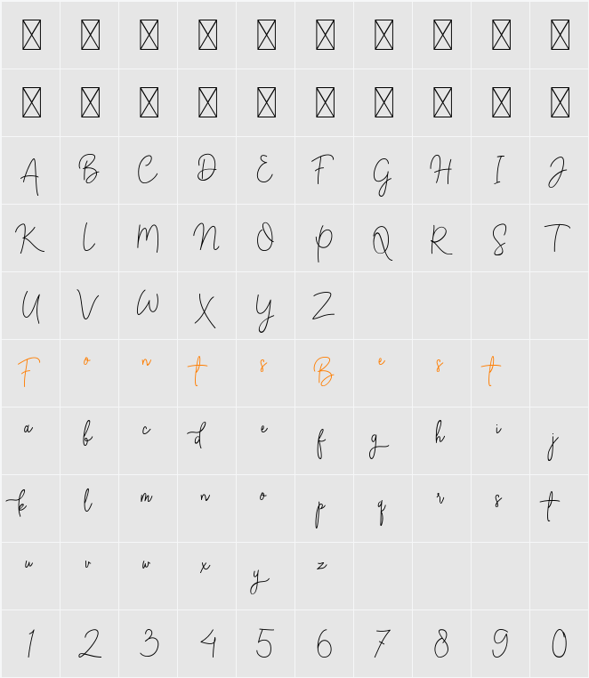 Absolute Nature Character Map