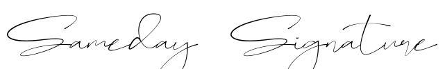 Sameday Signature Font Image