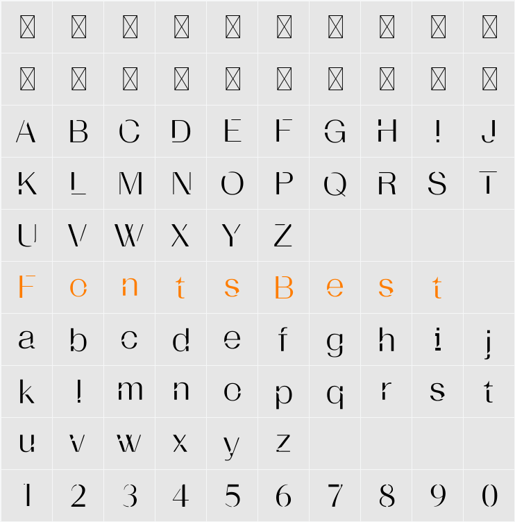 CaltonHosveskRegular Character Map
