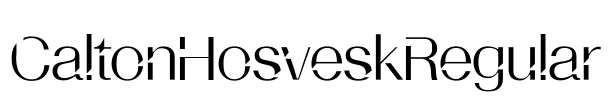 CaltonHosveskRegular Font Image