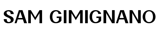 SAM GIMIGNANO Font Image