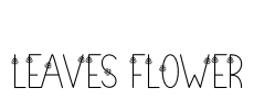 Leaves Flower Font Image