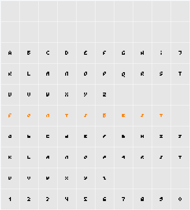 Pixel Nano Character Map