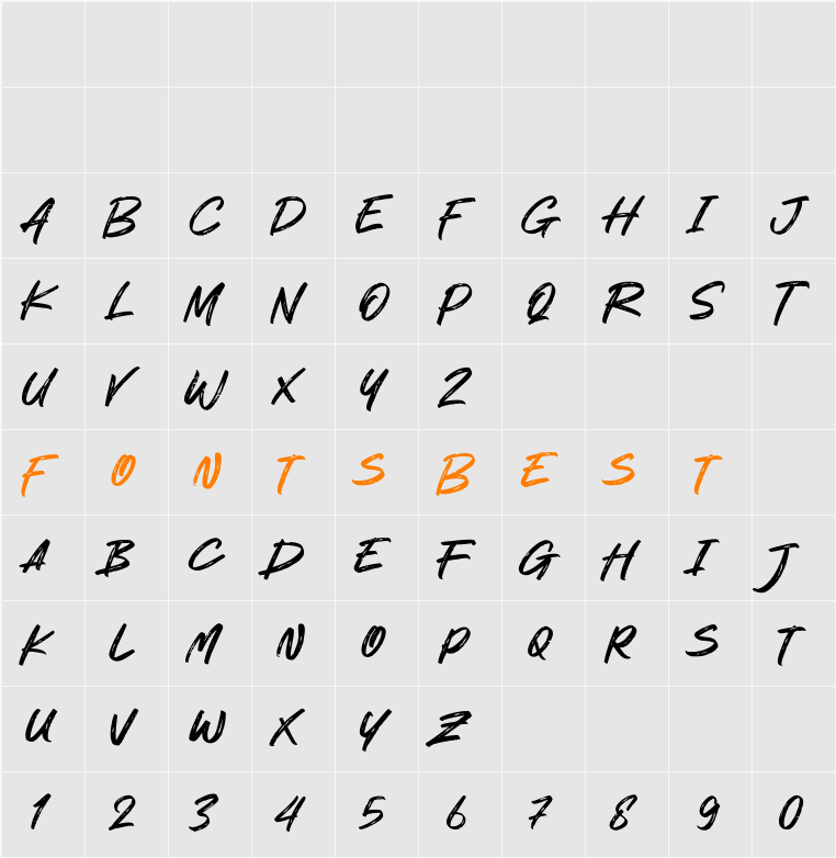 Foxgrab Character Map