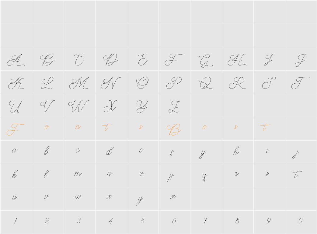 Abbassy Script Character Map