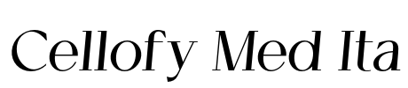 Cellofy Med Ita Font Image