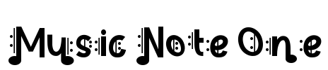 Music Note One Font Image