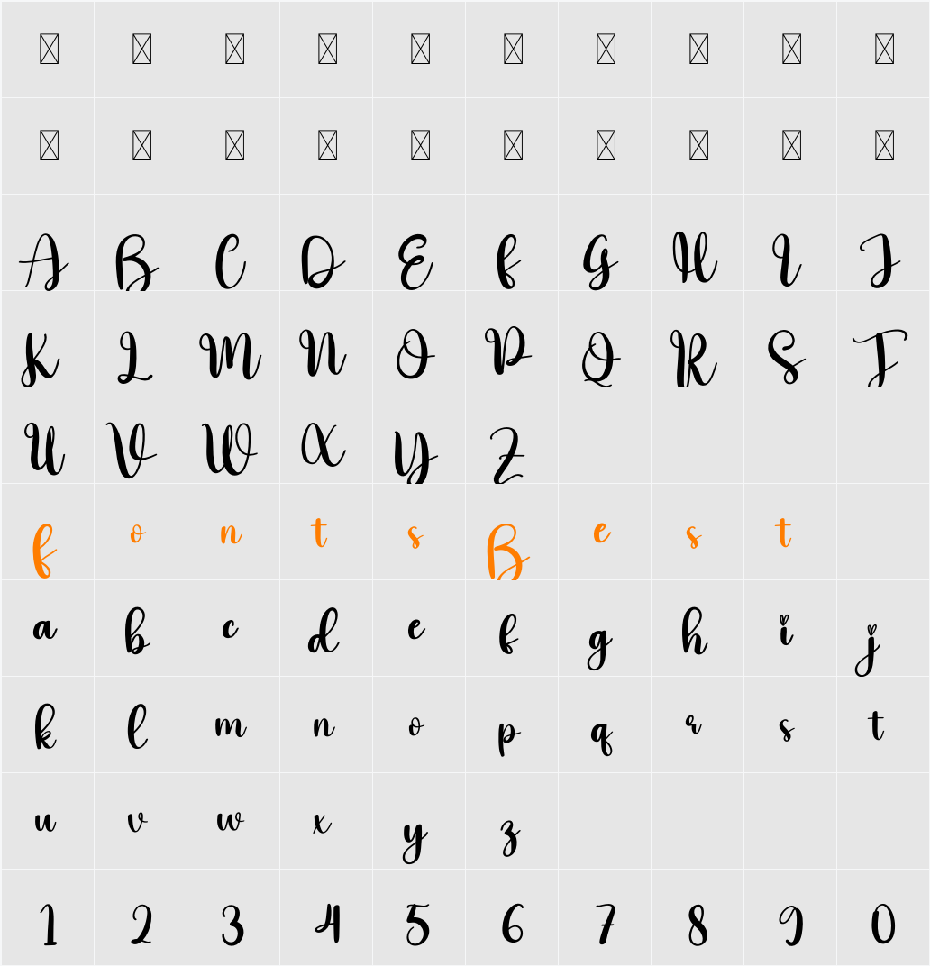 Bright Character Map