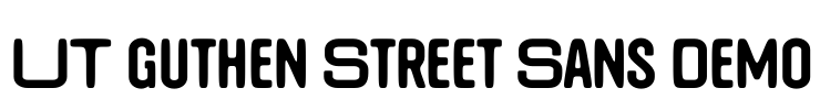 UT Guthen Street Sans Demo Font Image