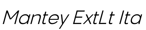 Mantey ExtLt Ita Font Image