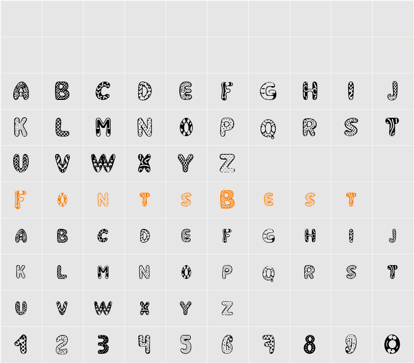 SUPER SYMBOL Character Map