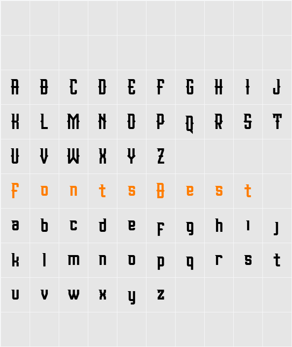 Modera Sport DEMO Character Map