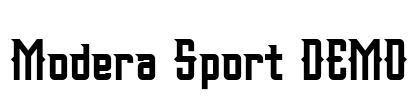 Modera Sport DEMO Font Image