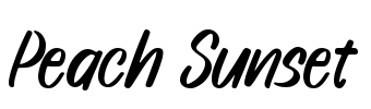 Peach Sunset Font Image