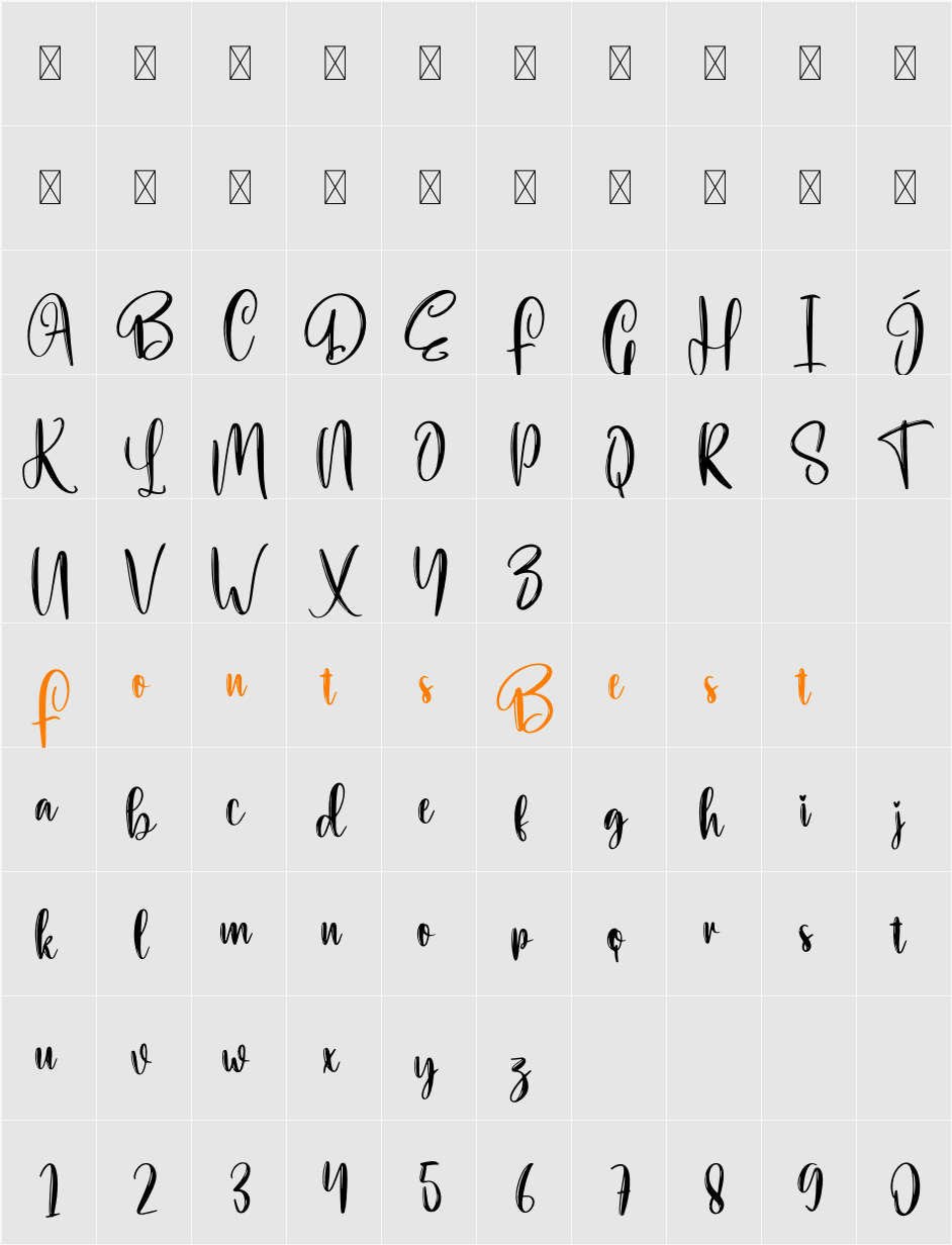 Underline Character Map