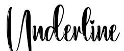 Underline Font Image