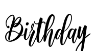 Birthday Font Image