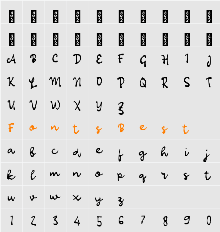L Lusillan Character Map
