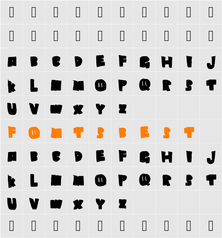 Nictown Character Map