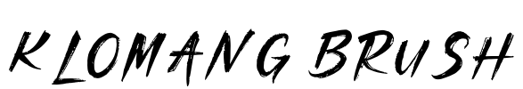 Klomang Brush Font Image