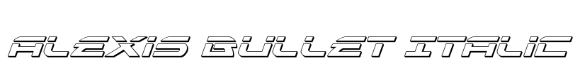 Alexis Bullet Italic Font Image