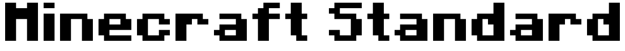 Minecraft Standard Font Image