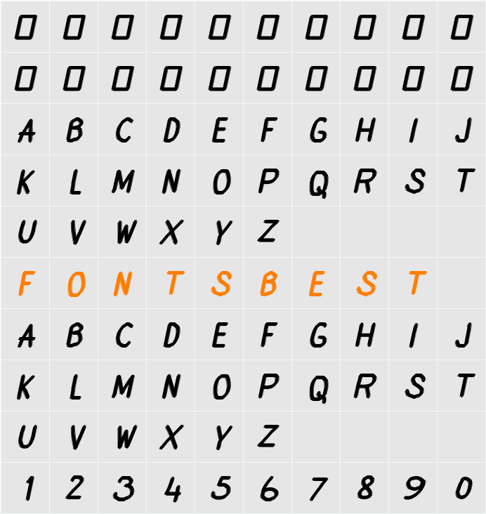 Elatox Character Map