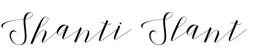 Shanti Slant Font Image