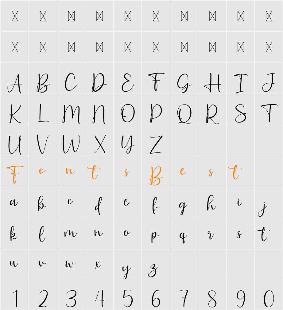 Normal Character Map
