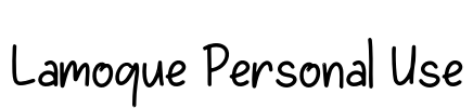 Lamoque Personal Use Font Image
