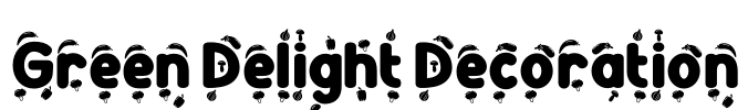 Green Delight Decoration Font Image