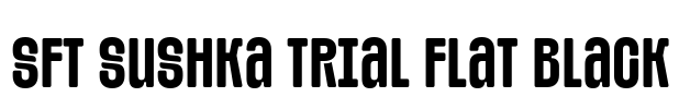SFT Sushka TRIAL Flat Black Font Image