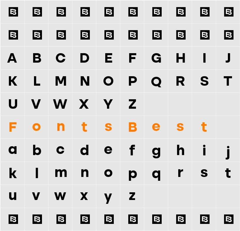 Altone Trial Character Map