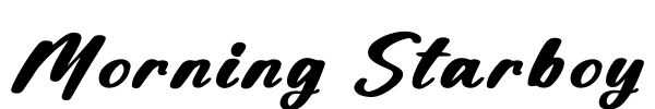 Morning Starboy Font Image