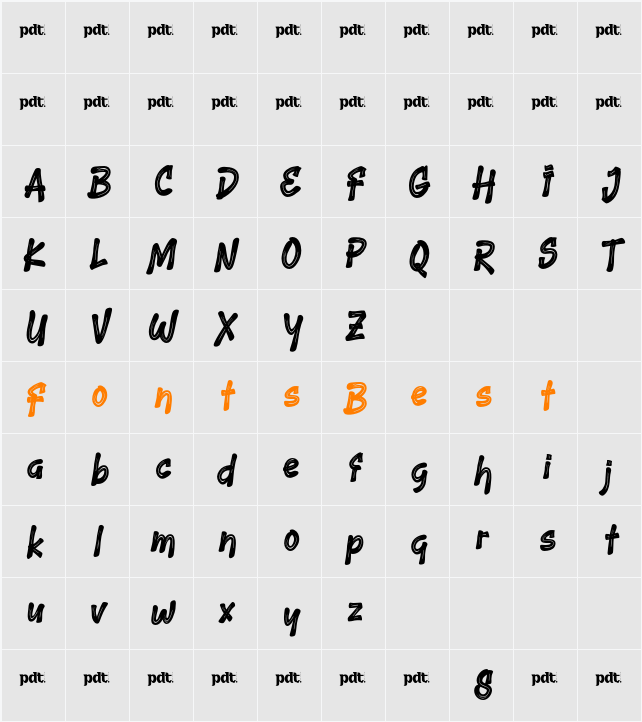 THROFY Character Map