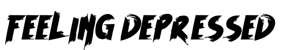 FEELING DEPRESSED Font Image