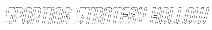 Sporting Strategy Hollow Font Image