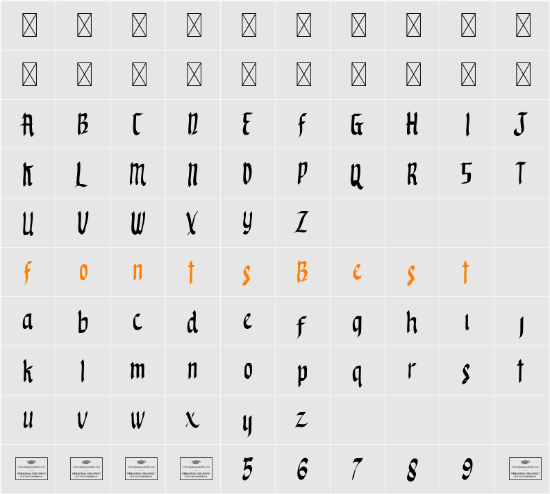 Blackthorn Free Character Map