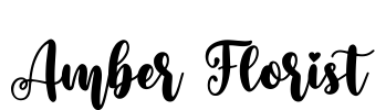 Amber Florist Font Image