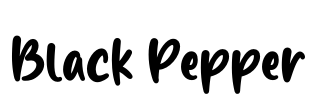 Black Pepper Font Image