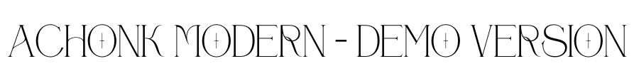 Achonk Modern - Demo Version Font Image