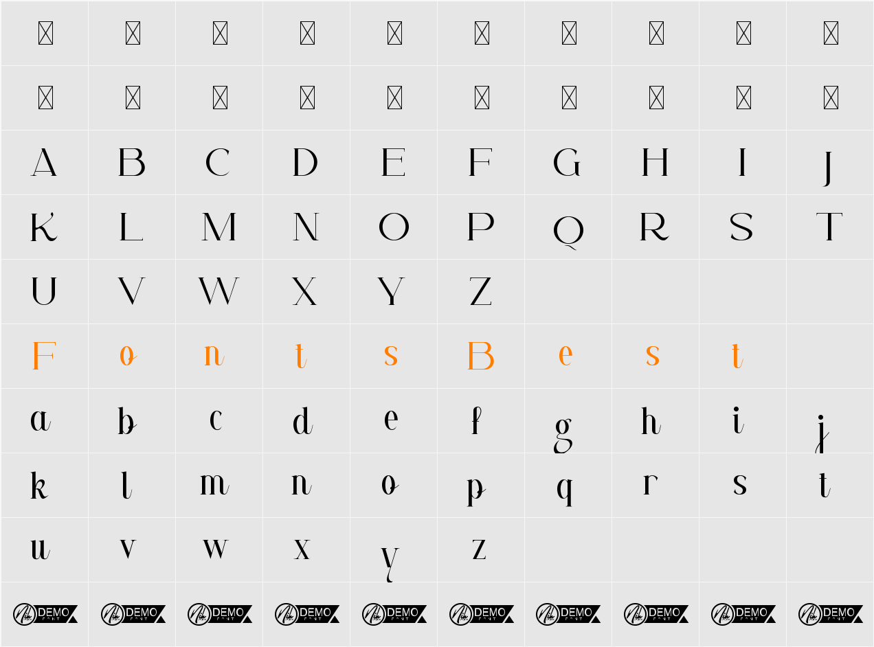 Adhitya Demo Character Map